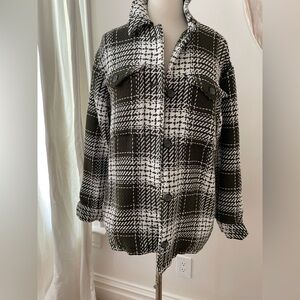 Outerknown Cloud Weave Jacket organic cotton fully lined  Plaid NWOT